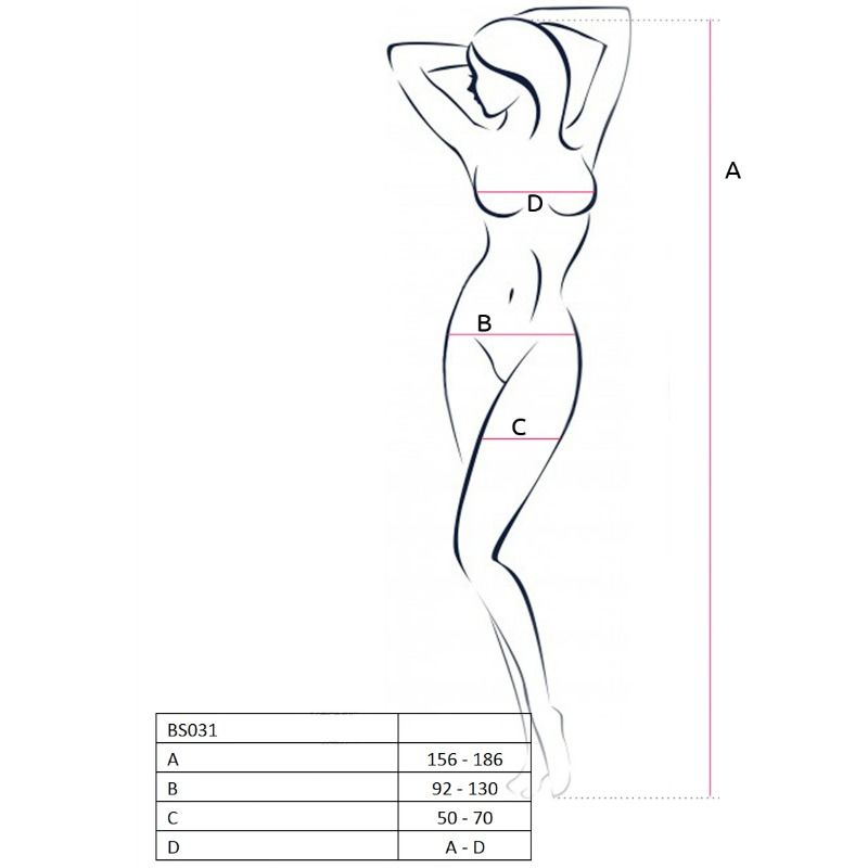 Passion - Woman Bs031 Bodystocking Rojo Talla Unica