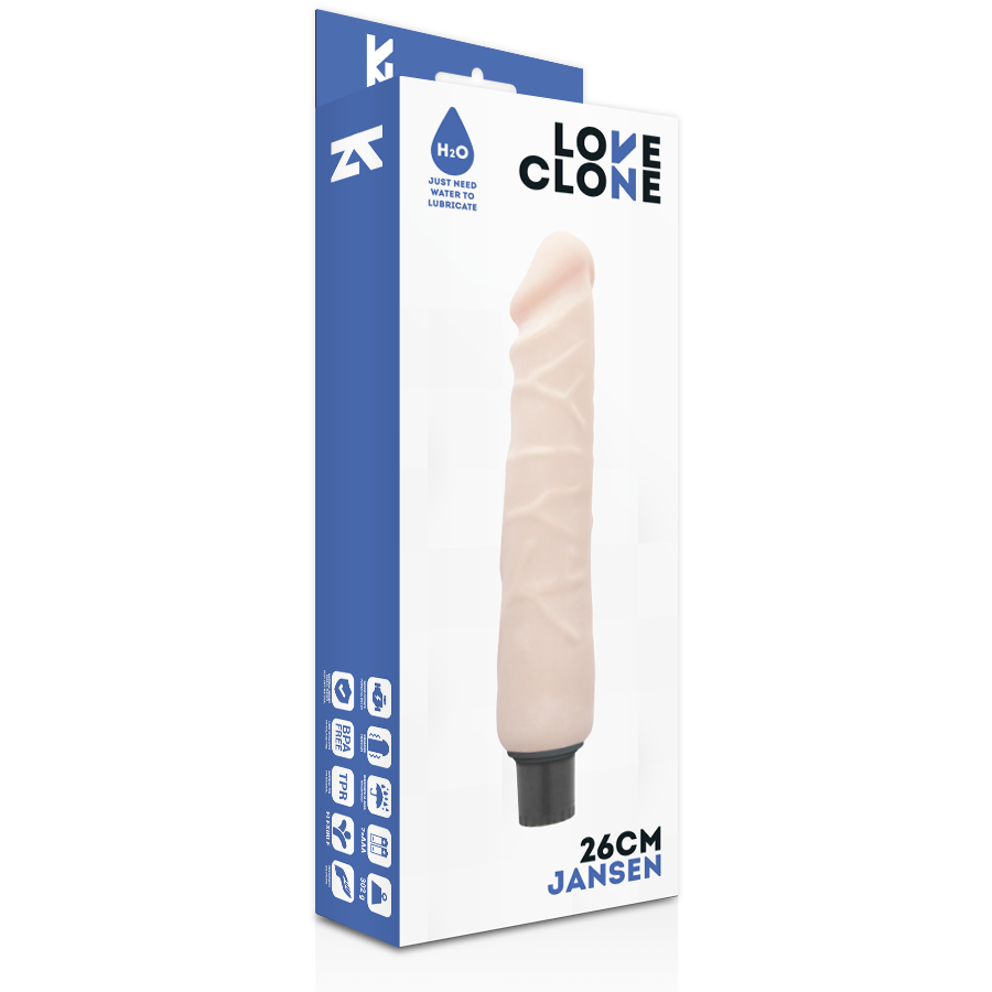 Loveclone - Jansen Self Lubrication Vibrador 26 Cm -O- 4.2 Cm