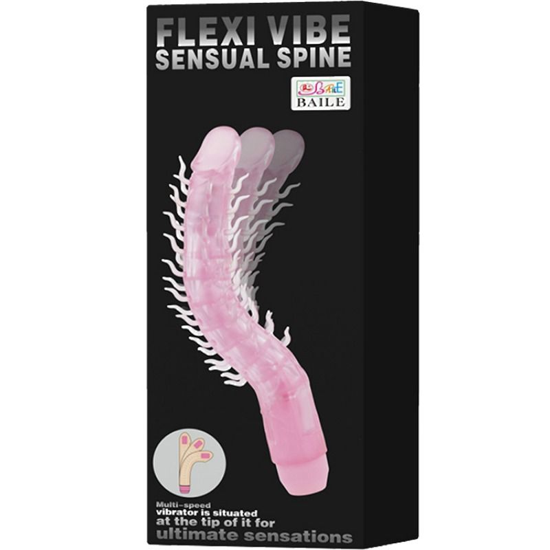Baile - Flexi Vibe Sensual Spine Bendable Vibrating Dildo Lila 23.5 Cm