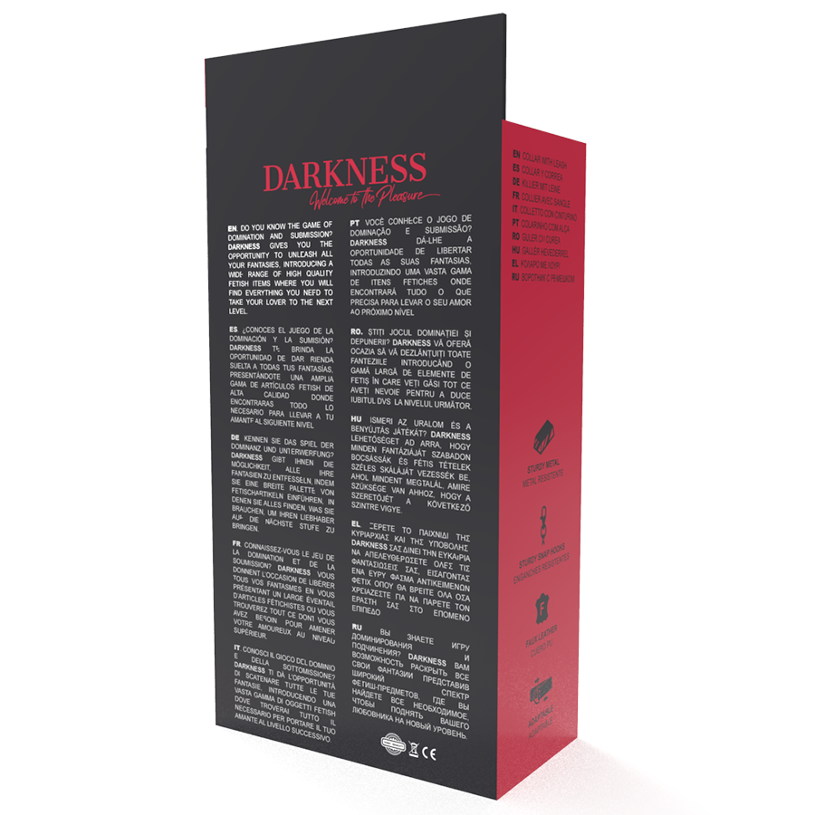 Darkness - Collar De Postura Con Cadena Leather