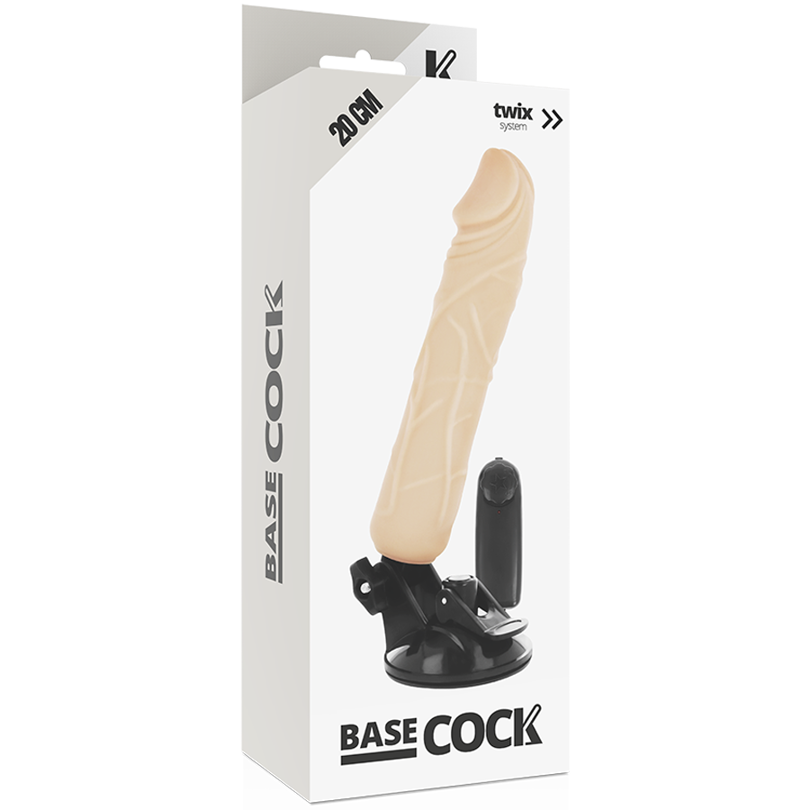 Basecock - Vibrador Realistico Control Remoto Natural 20 Cm -O- 4 Cm