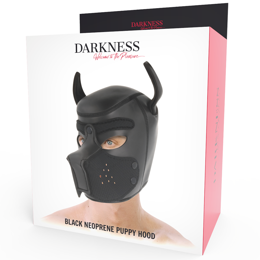 Darkness - Máscara Perro De Neopreno Con Hocico Extraíble L