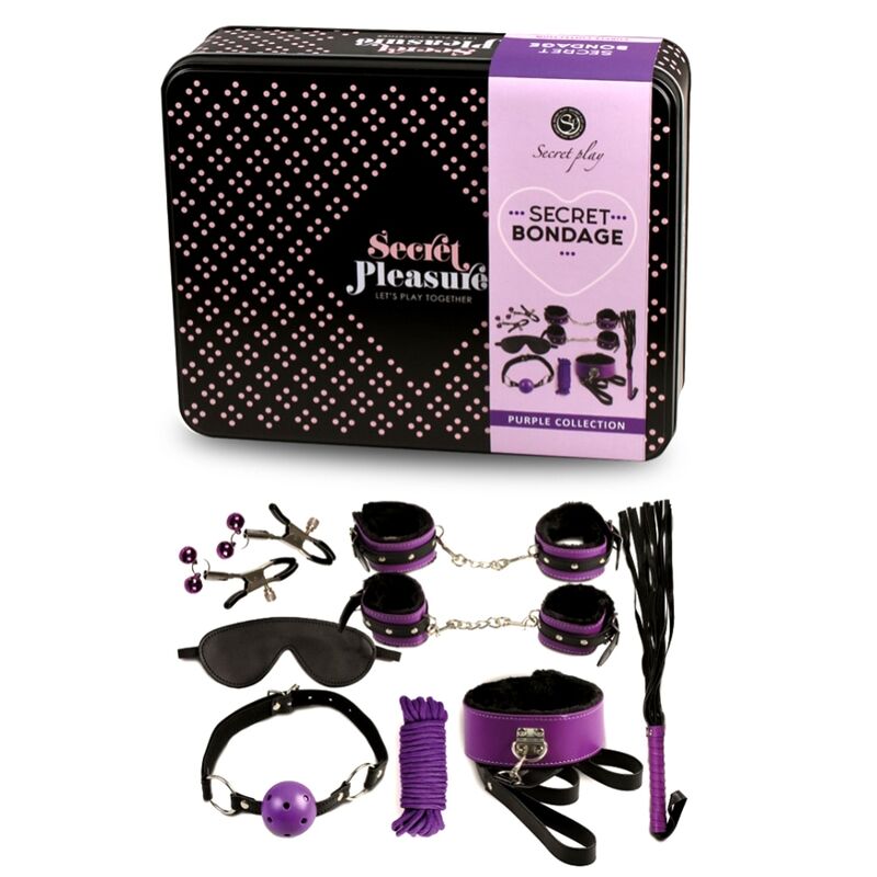 Secretplay - Bdsm Set 8pcs Lila / Negro