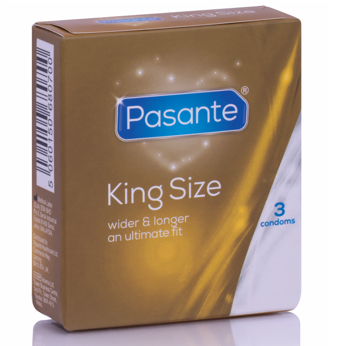 Pasante Preservativos King Más Largos Y Anchos 3 Unidades