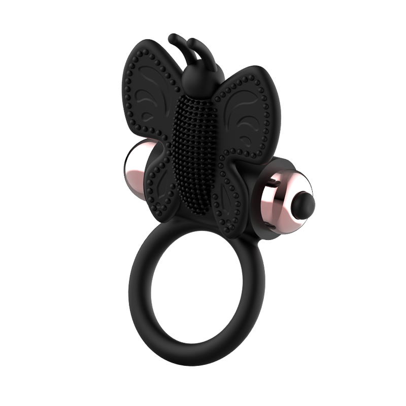 Coquette Chic Desire - Cock Ring Butterfly Anillo Vibrador Negro / Gold
