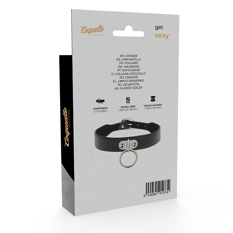 Coquette Chic Desire - Collar Cuero Vegano Accesorio Woman Fetish
