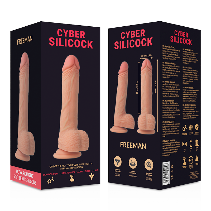 Cyber Silicock - Arnés Silicona Liquida Freeman 20 Cm -O- 3.8 Cm