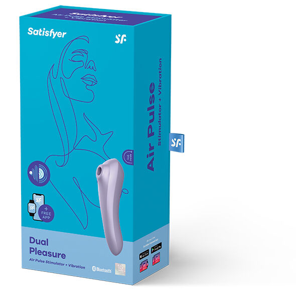 Dual Pleasure App Vibrador Y Succionador De Aire Pulsado Recargable Mauve