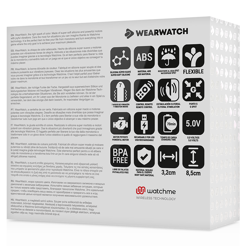 Wearwatch - Vibrador Dual Technology Watchme Fucsia / Níveo