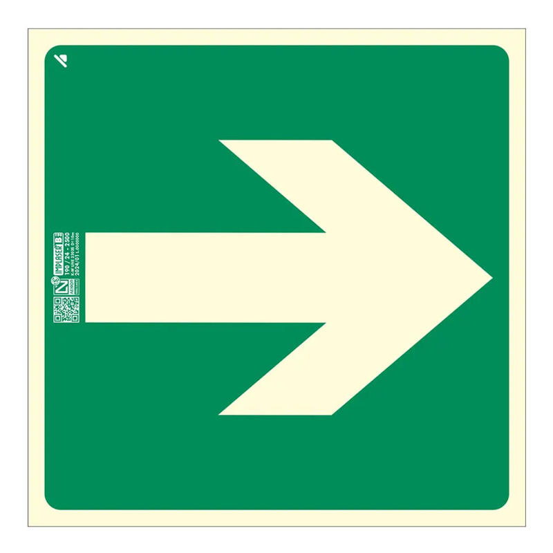 Implaser Ev326n Señal Flecha Evacuación 21x21cm