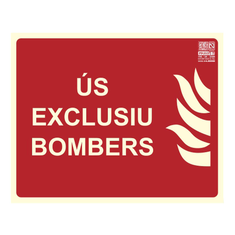 Implaser Ex218n-Cat Senyal Us Exclusiu Bombers En Català 25x20cm
