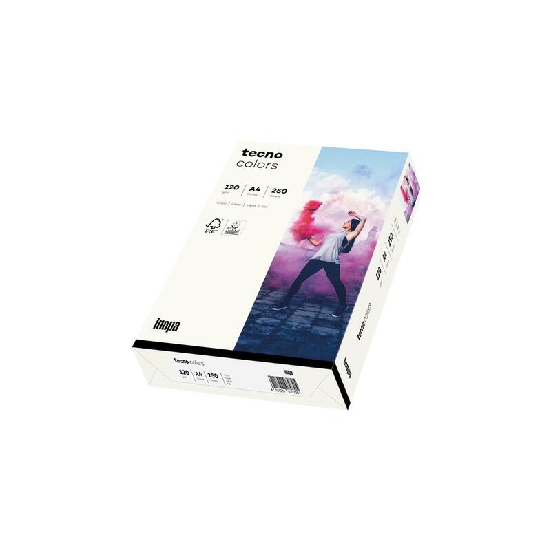 Inapa Tecno Colores Blanco A4, Papel Din A4 (250 Hojas), 120 G/M² 2100011360