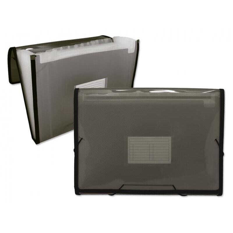 Ingraf Carpeta Frame Fuelle 13 Bolsillos - Polipropileno Translucido - Gomas Y Solapas - Tamaño A4