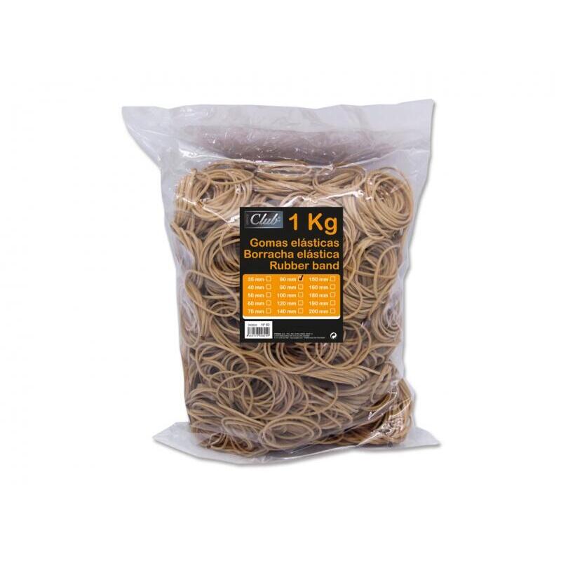 Ingraf Gomas Elasticas Bolsa Grande Numero 80 - Alta Calidad - 70% Caucho - Gran Resistencia Y Elasticidad - Color