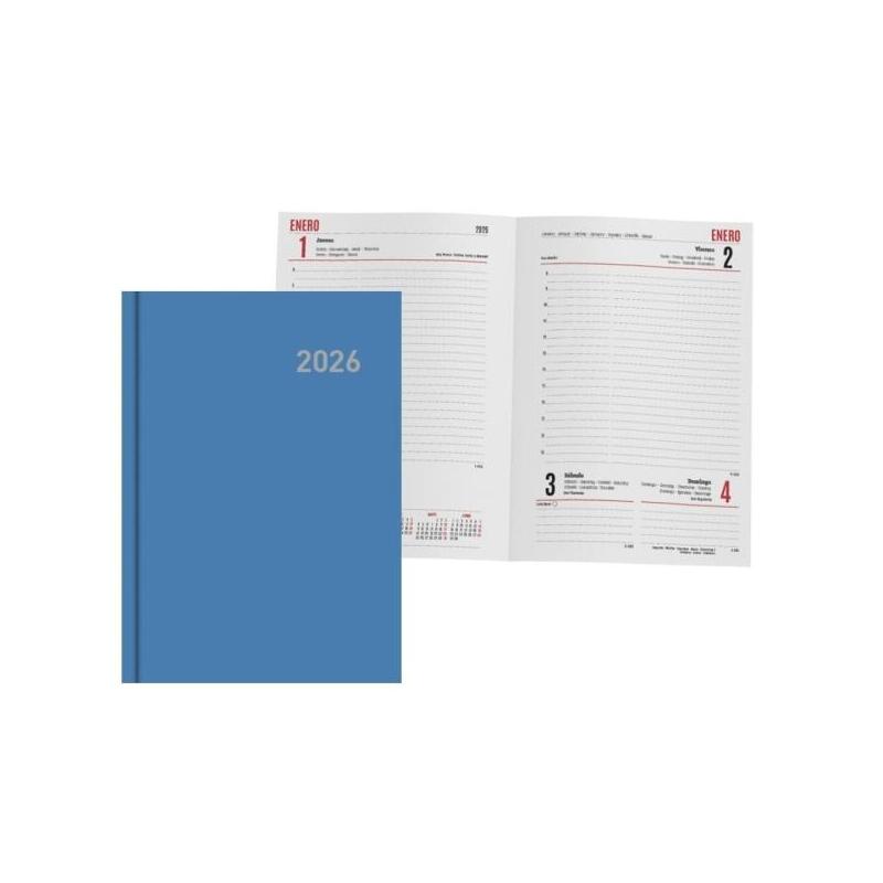 Ingraf Paris Agenda Anual - Dia Pagina - Viernes, Sabado Y Domingo Misma Pagina - Tamaã±O 15x21cm - Azul Claro
