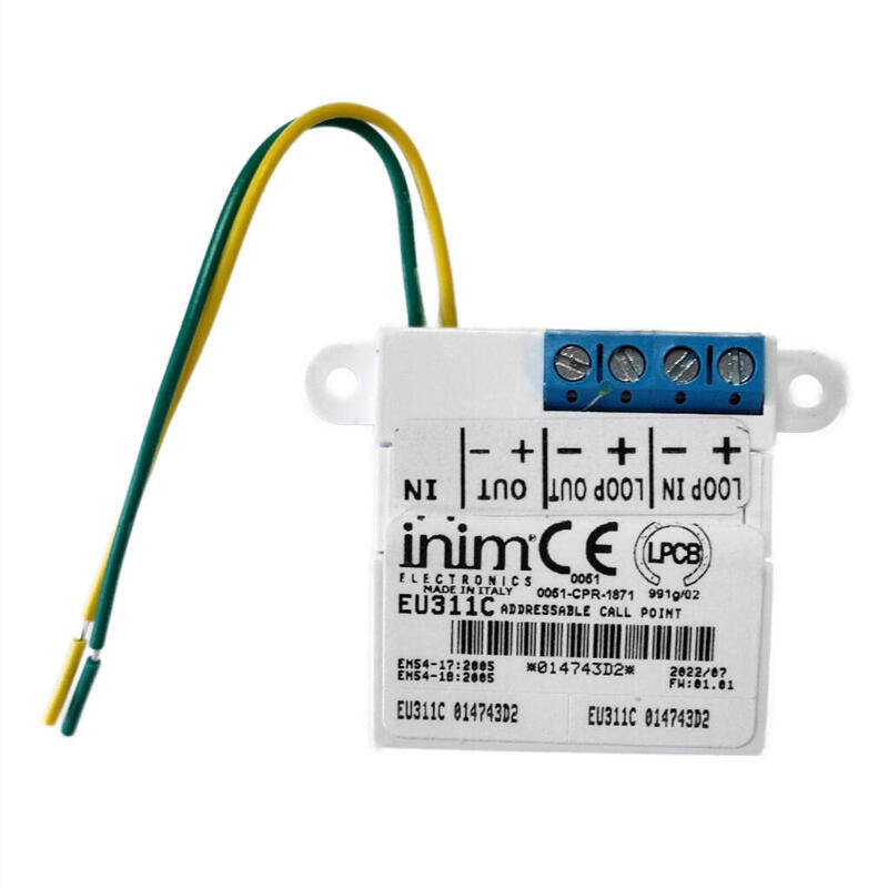 Inim Eu311c Micromódulo De Entrada Con Aislador Incorporado. Entrada Identificada Como Pulsador