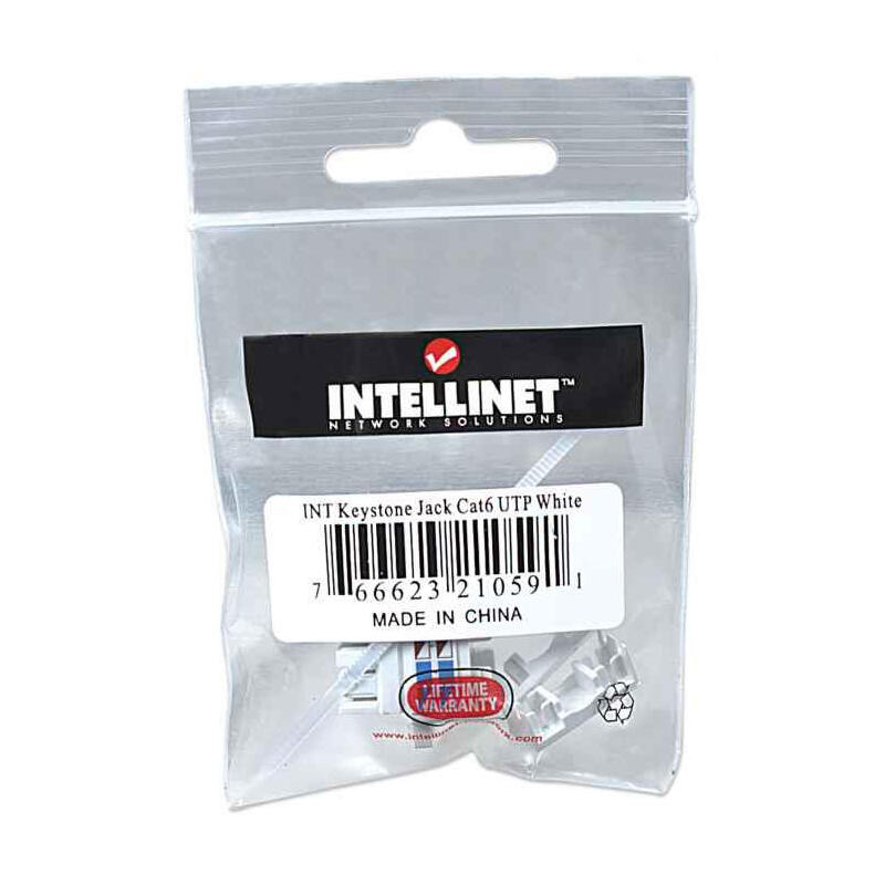 Intellinet Keystone Jack Cat6 Punch-Down Utp Blanco