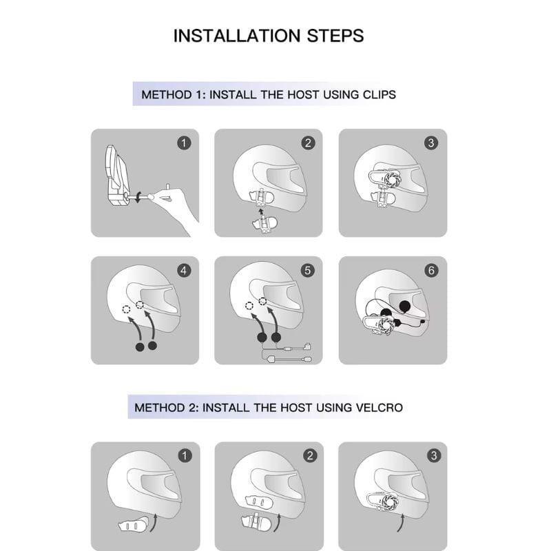 Intercomunicador Hysnox X2 (Pack De 2) Bluetooth 5.0 Para Moto Negro