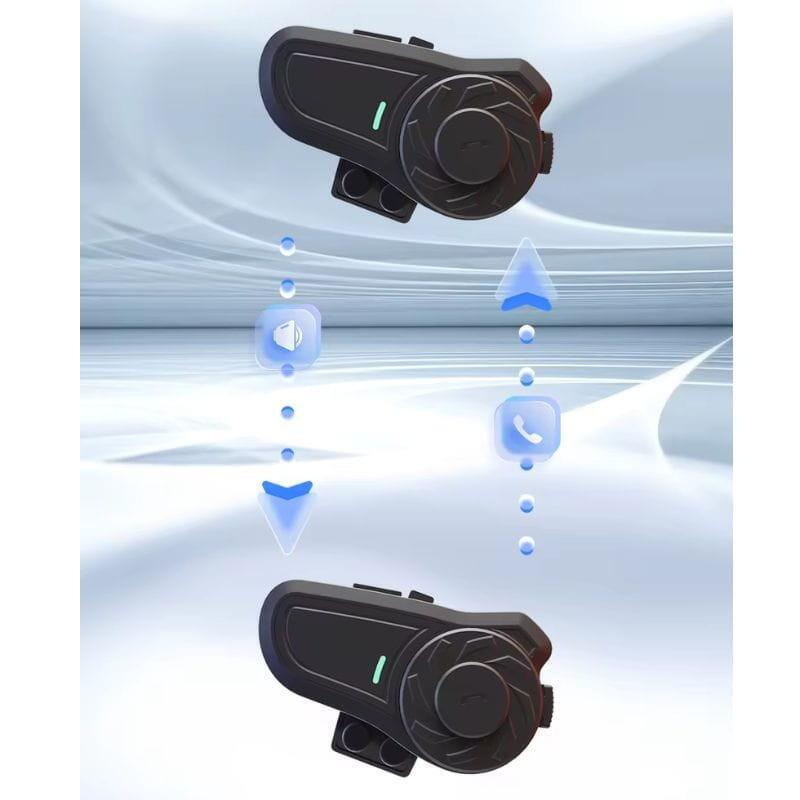 Intercomunicador Hysnox X2 (Pack De 2) Bluetooth 5.0 Para Moto Negro