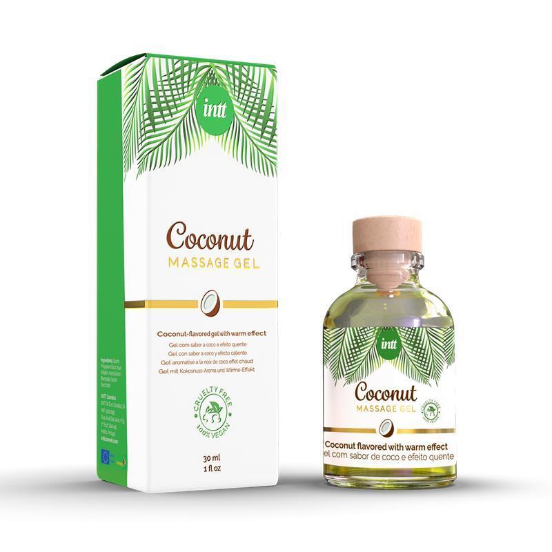 Intt - Gel De Masaje Vegano Con Sabor A Coco Y Efecto Calor