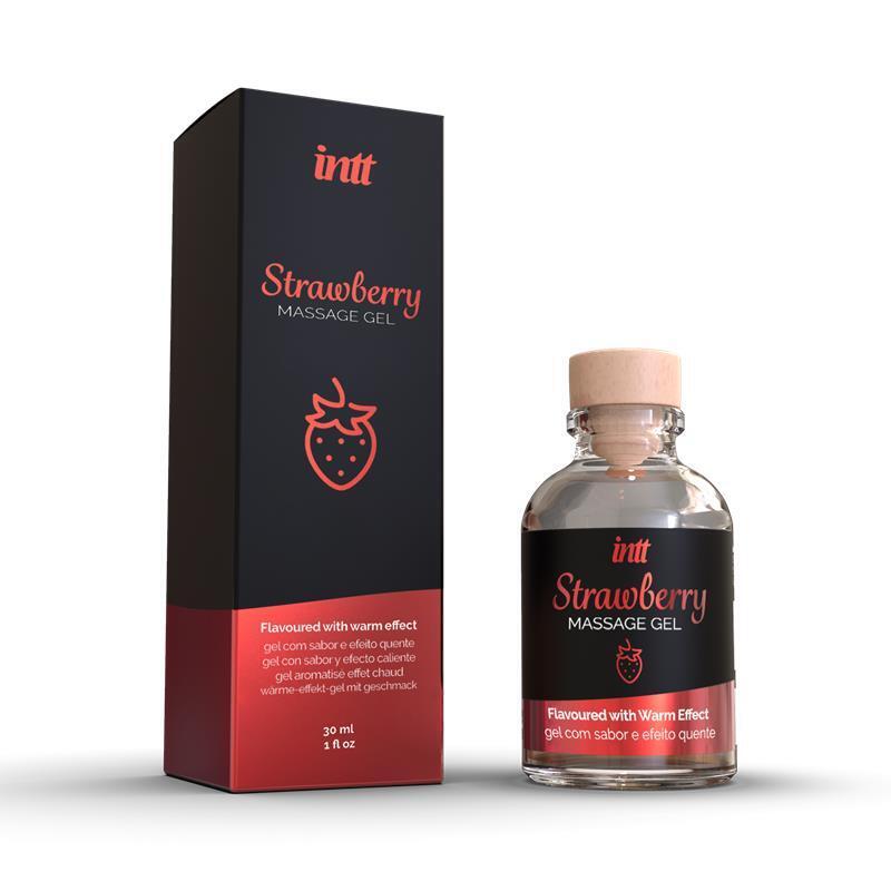 Intt Massage & Oral Sex - Gel De Masaje Sabor A Fresa Efecto Calor