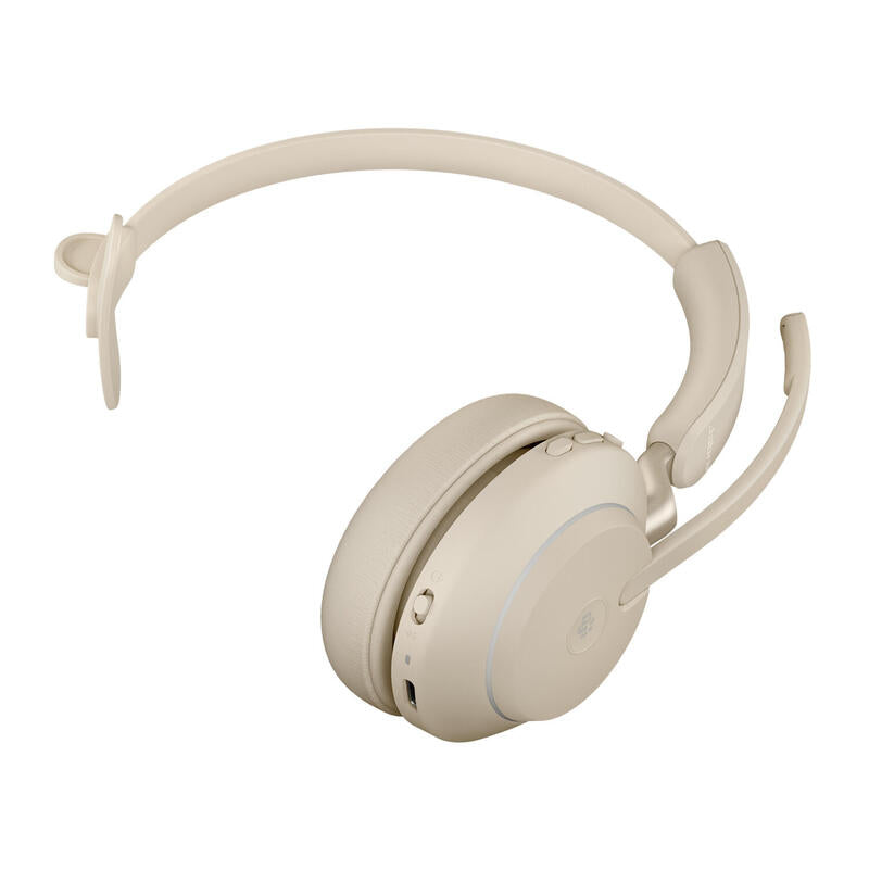 Jabra Evolve2 65 Uc Stereo - Auricular - En Oreja - Bluetooth - Inalmbrico - Usb-A - Aislamiento De Ruido - Beige