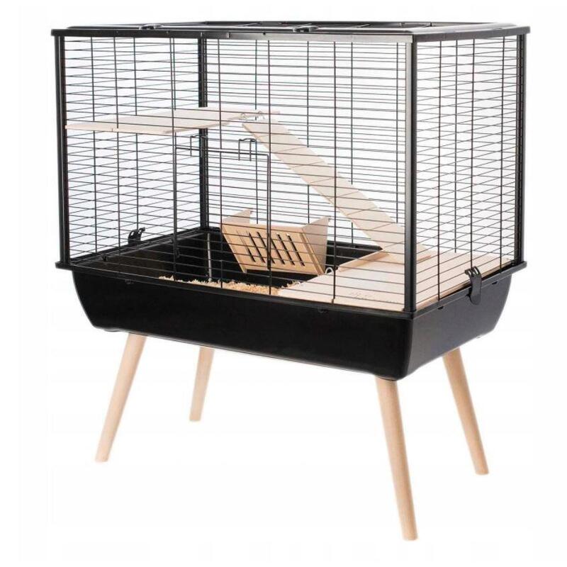 Jaula Grande Para Roedores Zolux Neo Muki H58, Color Negro