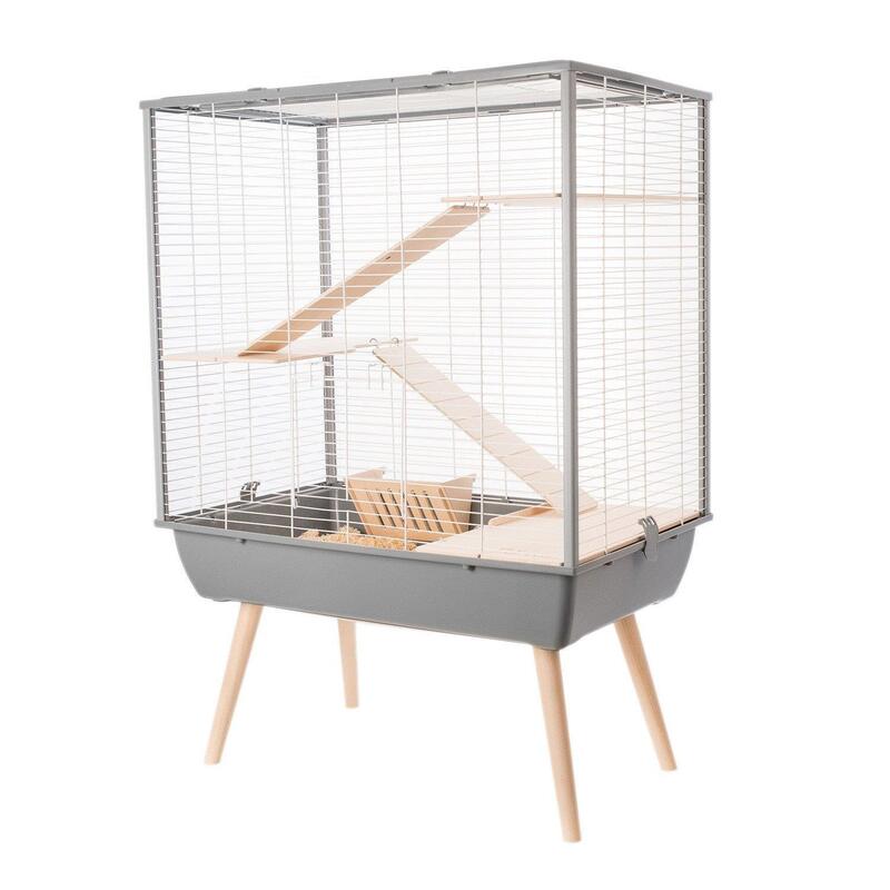 Jaula Zolux Neo Cozy Grandes Roedores H80, Col. Gris