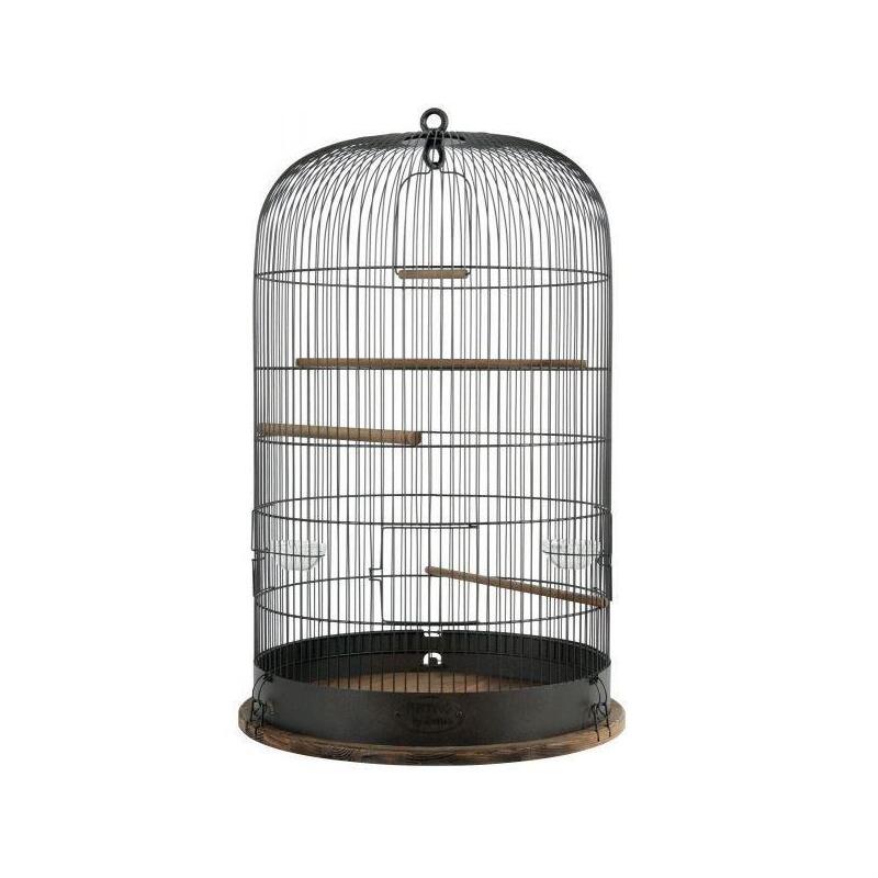 Jaula Zolux Retro Marthe, Diam. 45 Para Pájaros Col. Negro