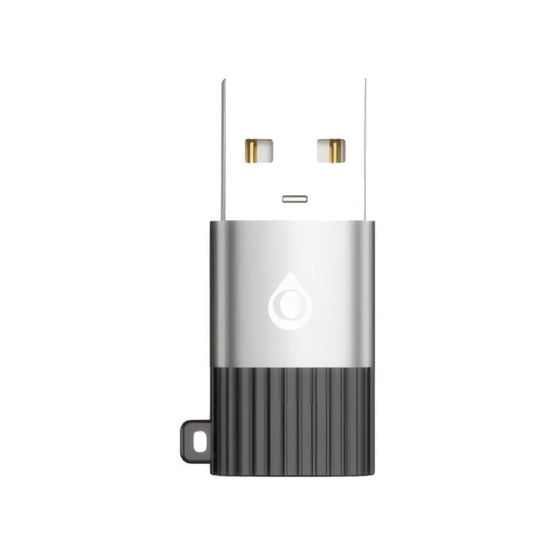 Jc Nb1708 Negro Adaptador Aluminio Tipo-C A Usb-A 2.0 Con Función De Carga Y Transferencia De Datos