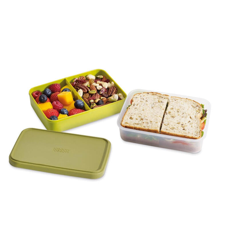 Joseph Joseph Goeat Lunch Box Táper Verde, Transparente Silicona 1,2 L