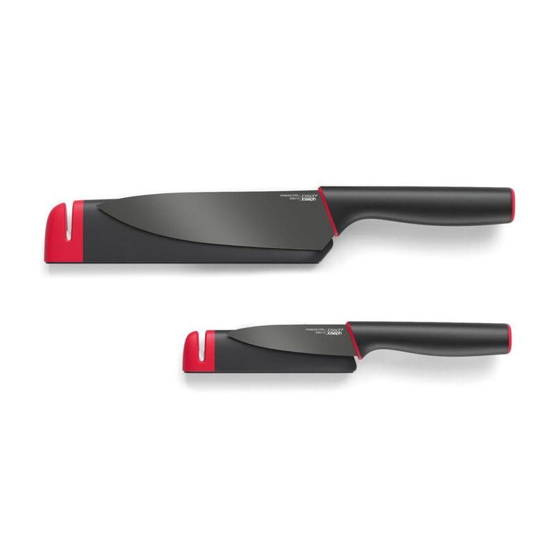 Joseph Joseph Slice&Sharpen Set Of 2 Knives W.Sharpening Sheaths