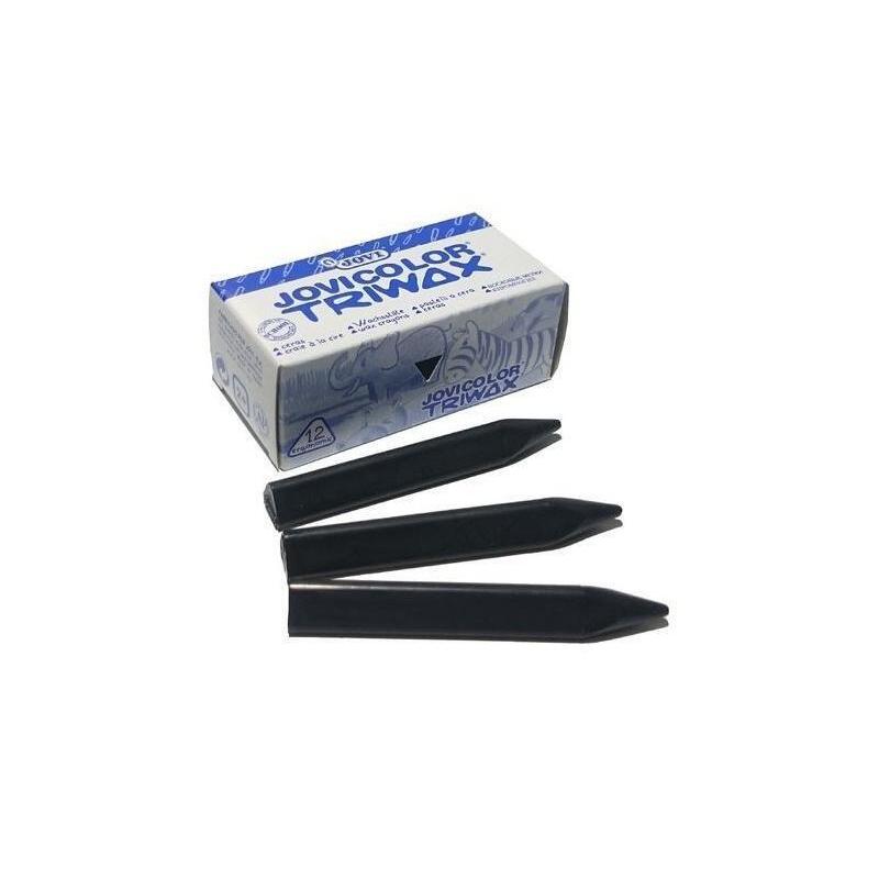 Jovi Ceras Jovicolor Triwax 82mm Negro Caja -12u-