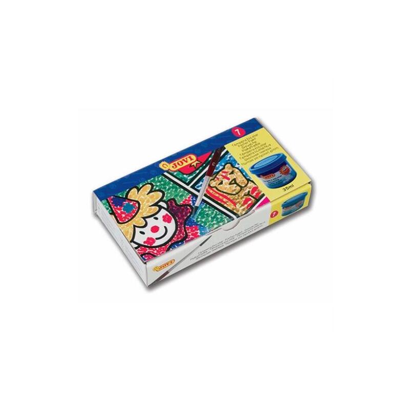 Jovi Estuche 7 Botes Témpera Escolar 35ml + Pincel C/Surtidos