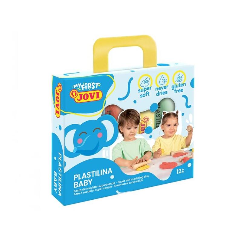 Jovi My First Plastilina Estuche De 4 Pastillas De Plastilina 38gr - Super Blanda - Estimula Creatividad Y Sensibilidad