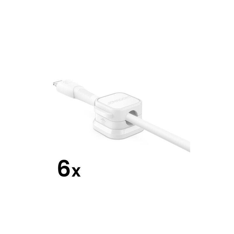 Joyroom Cable Organizer Magnetic Up To 7.5 Mm Diameter, (6pcs), White (Jr-Zs368)