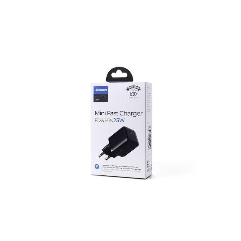 Joyroom Travel Charger Mini Type-C, Pps, Pd 25w, Black Eu (L-P251)