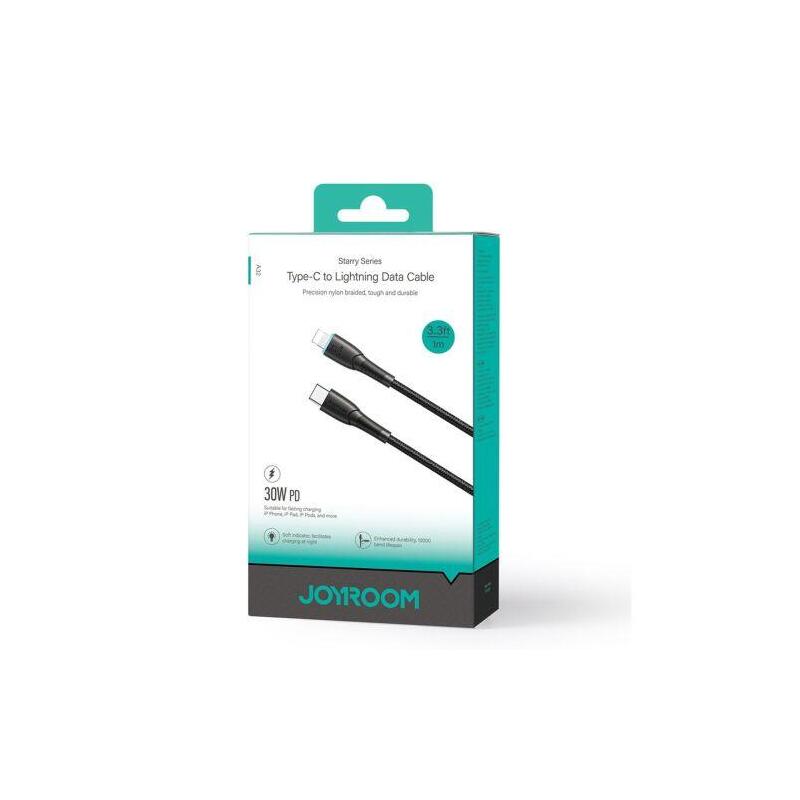 Joyroom Type-C To Ligthning Starry Series Cable A32, 30w, 480mb/S, 1m, Black (Sa32-Cl3)