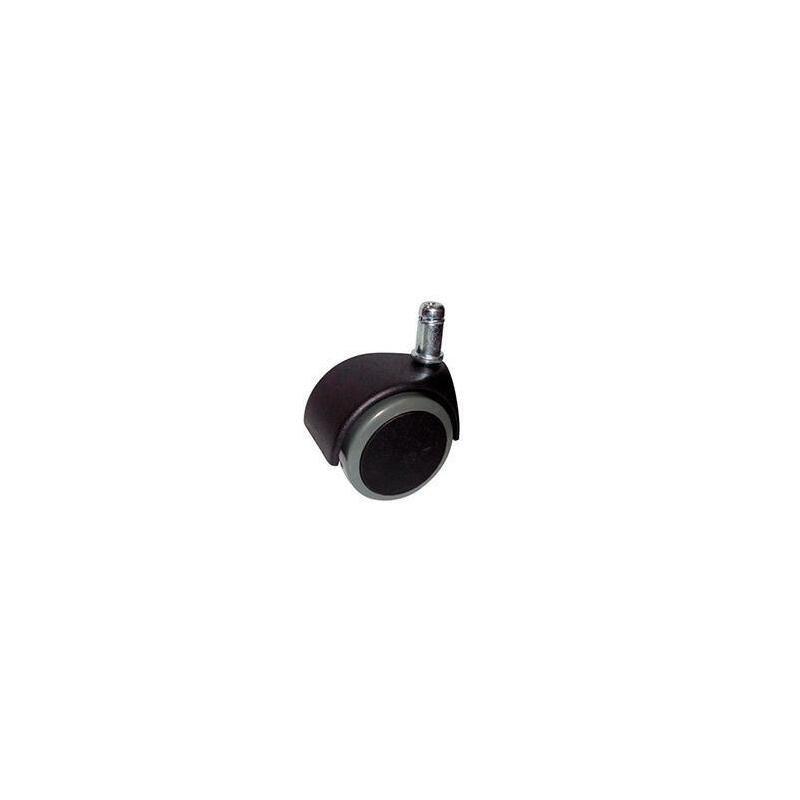 Juego De 5 Ruedas Engomadas Para Parqué Para Silla Perno 11mm Negro