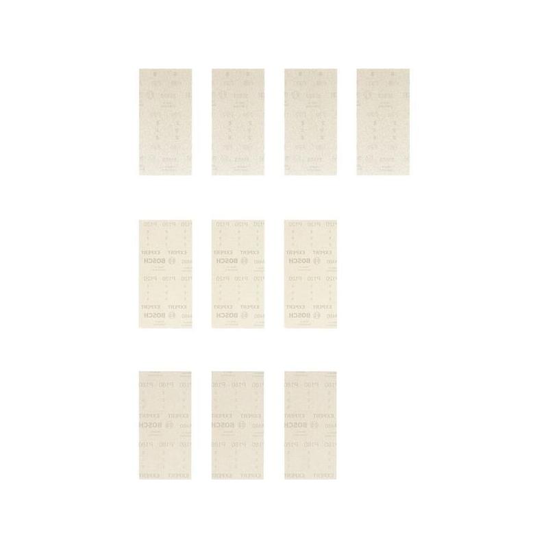 Juego De Hojas De Lija De Malla Bosch Expert M480 93 X 186 Mm, K80 / 120 / 180 (10 Piezas, Para Lijadoras Orbitales), K80 / 120 / 180 2608901206