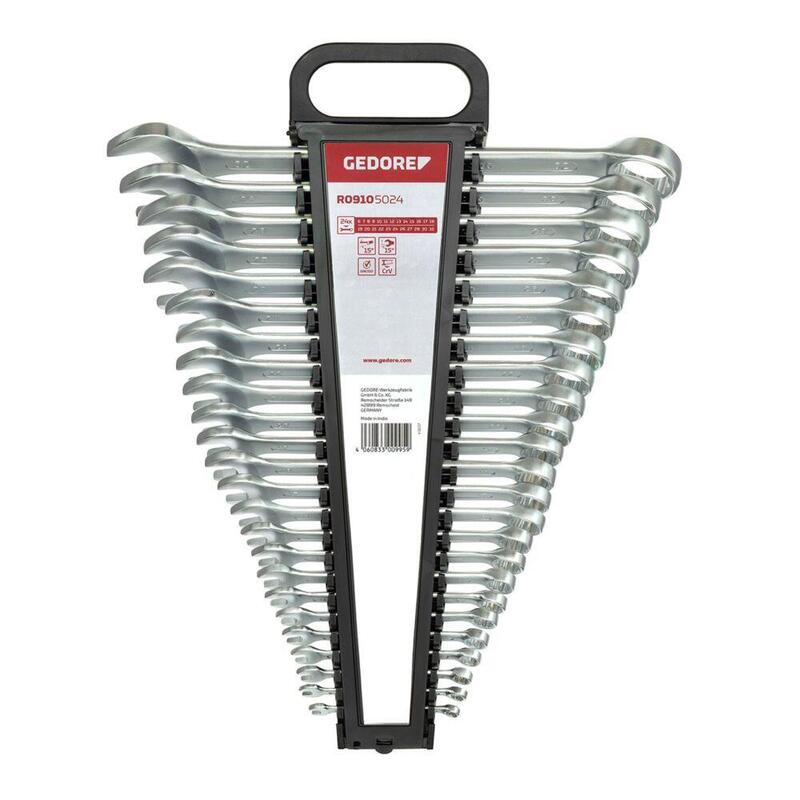 Juego De Llaves Combinadas Rojas Gedore , 24 Piezas, Llave (Cromado, Sw 6 - 32 Mm)