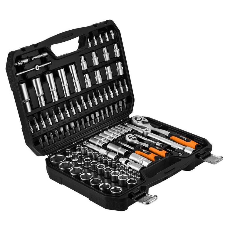 Juego De Llaves De Vaso Neo Tools 1/2", 1/4", 110 Piezas, Satinado 10-211