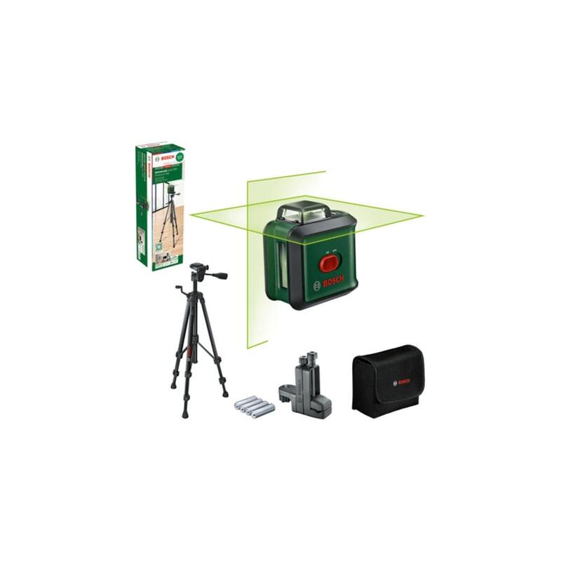 Juego De Nivel Láser De Línea Cruzada Bosch Universallevel 360 Premium (Verde/Negro, Líneas Láser Verdes, Alcance Ø 24 Metros)