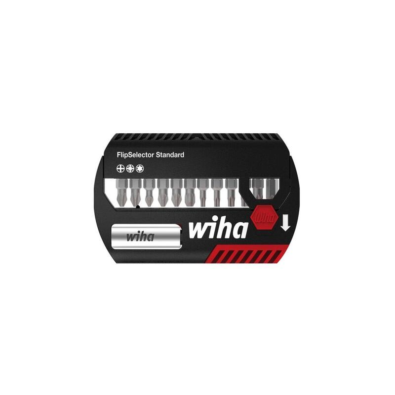 Juego De Puntas Wiha Flipselector Standard, Ph / Pz / Tx Negro/Rojo, 15 Piezas, Con Clip Para Cinturón 39060