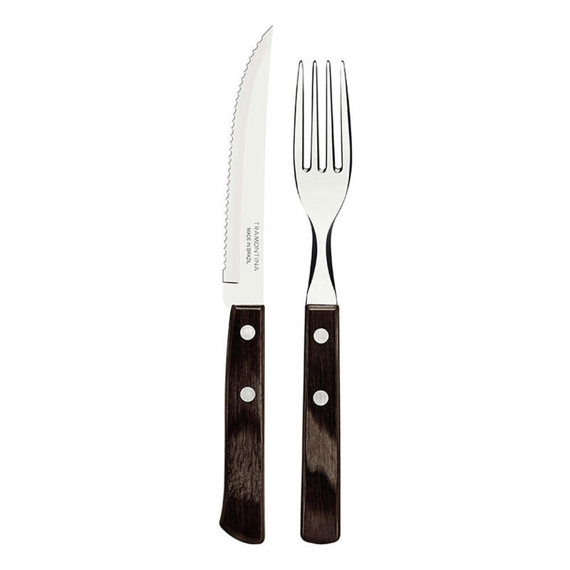 Juego Para Asado 12 Piezas Fsc Polywood Castaño Tramontina