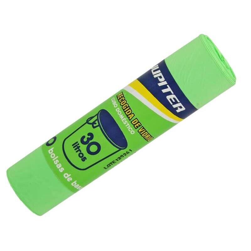 Jupiter Rollo De 10 Bolsas De Basura De 30l - Primera Calidad - Verde