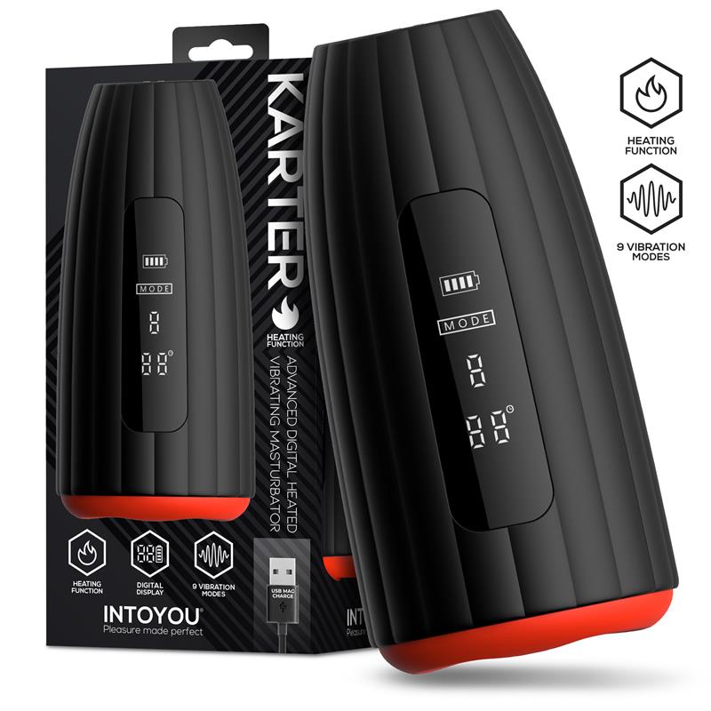 Karter Masturbador Avanzado Con Vibración, Calor Y Pantalla Digital