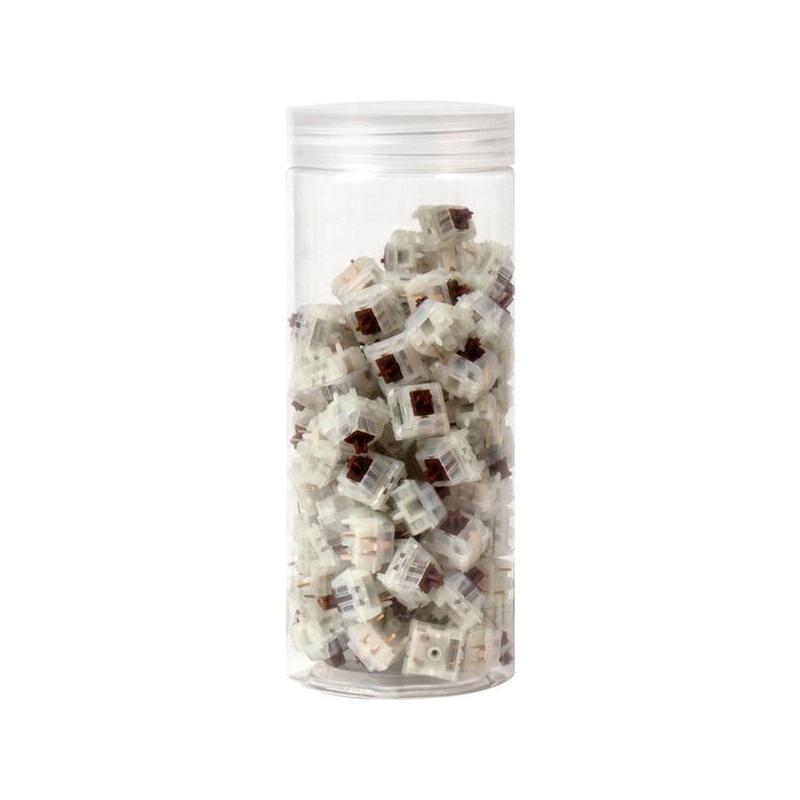 Keychron Gateron Cap V2 Milky-Brown Switch Set, Interruptores De Botón Marrón/Blanco, 110 Piezas Keych-G33