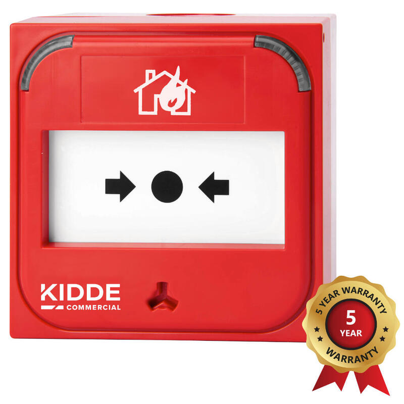 Kidde Commercial Ke-Dm3010r-Kit Pulsador Analogico Inteligente. Serie Excellence. Incluye Caja Superficie. Color Rojo
