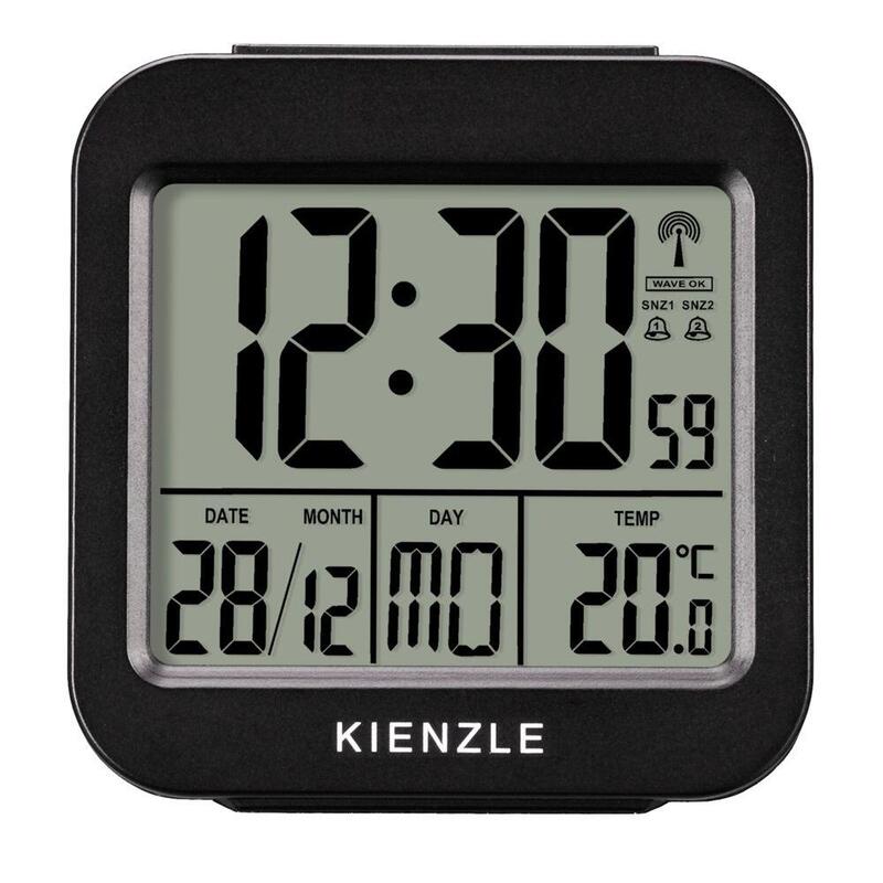 Kienzle Travel Alarm Clock With Indoor Temperature Display